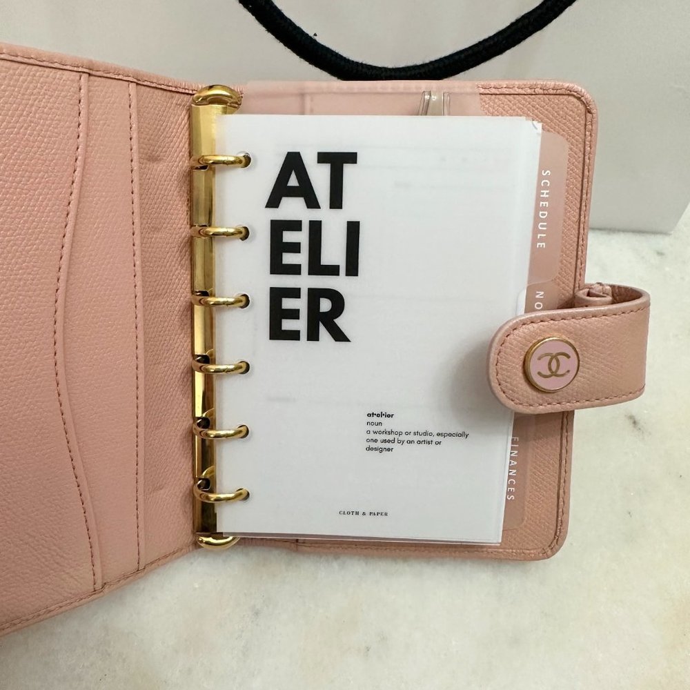 Chanel blush pink Agenda Planner Cover rings - Picture 7 of 10